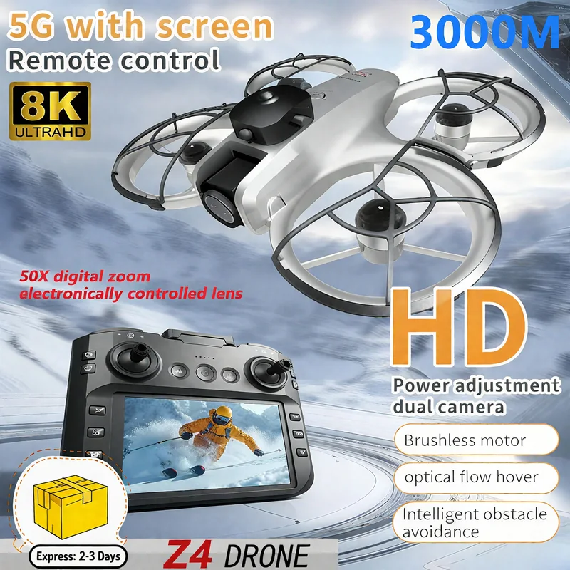 Drone Multispectral - 新型MINI Z4ドローン 4KプロフェッショナルWIFI 5Gドローン 長時間飛行 障害物回避