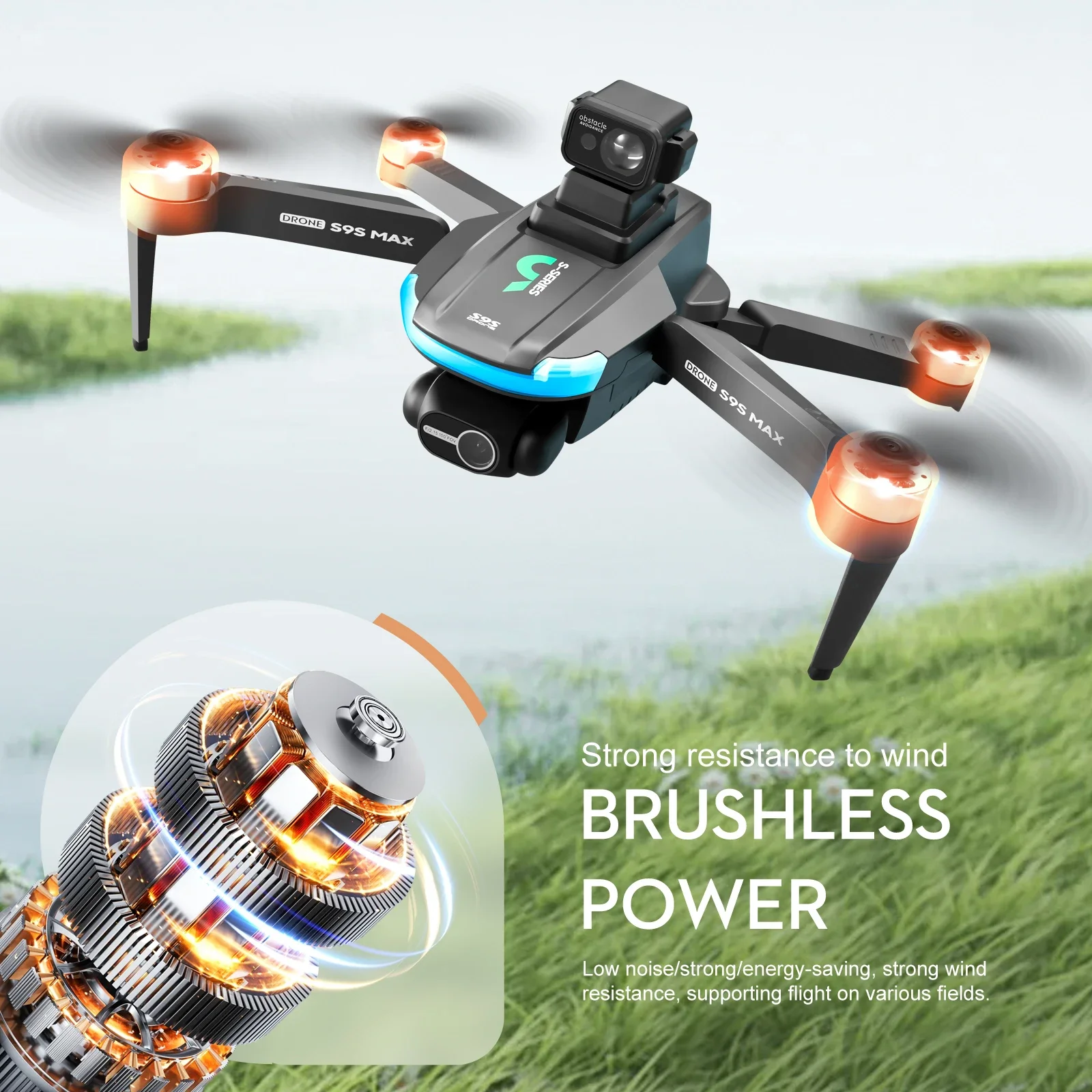 新しい S9S MAX ミニドローン 4K 2 軸 PTZ  - Drone Cinematic のレビューと価格