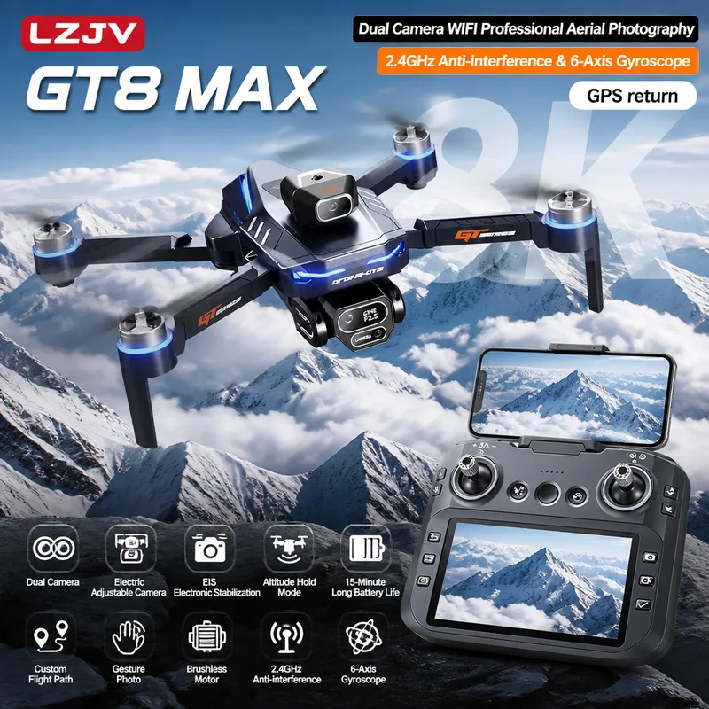 GT8 Max折りたたみ式ドローン 8K HDプロフェッショ - Drone Multispectral のレビューと価格