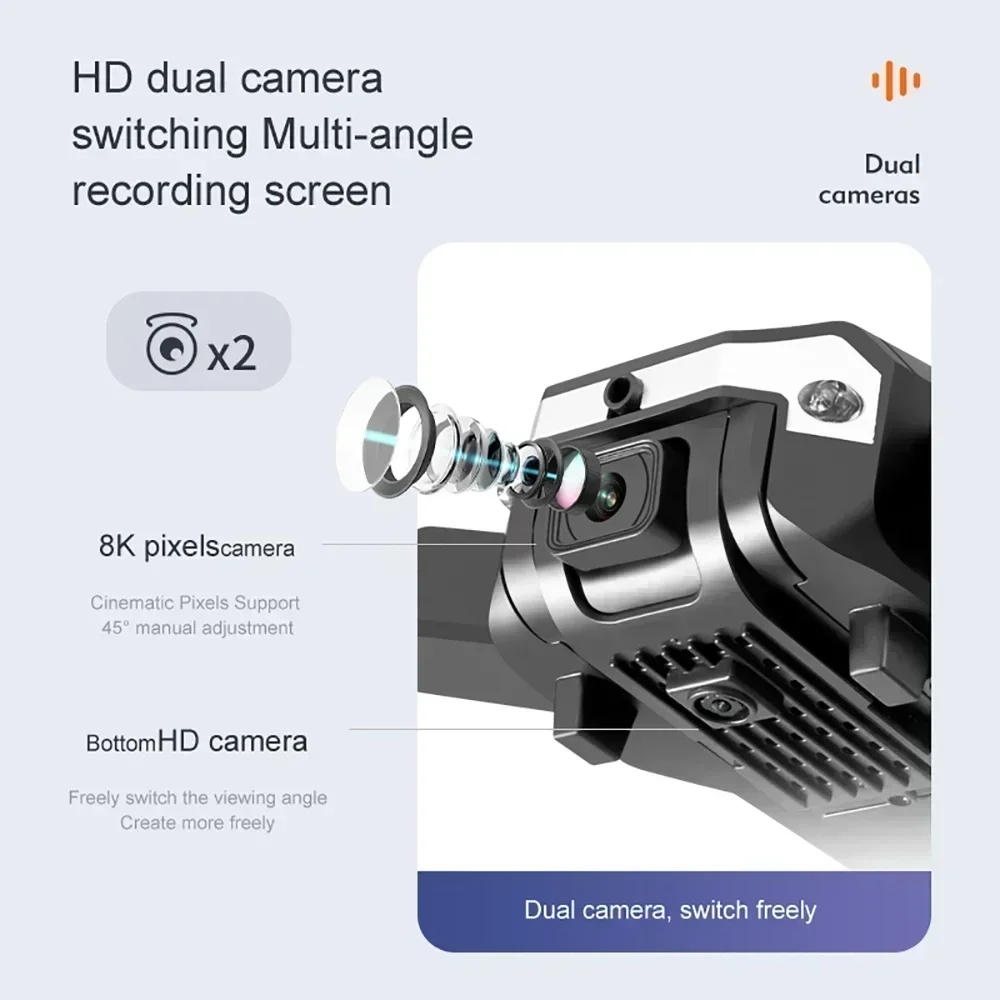 G6 Pro 8Kデュアルカメラドローン、5G GPS 5K - Drone Cinematic のレビューと価格