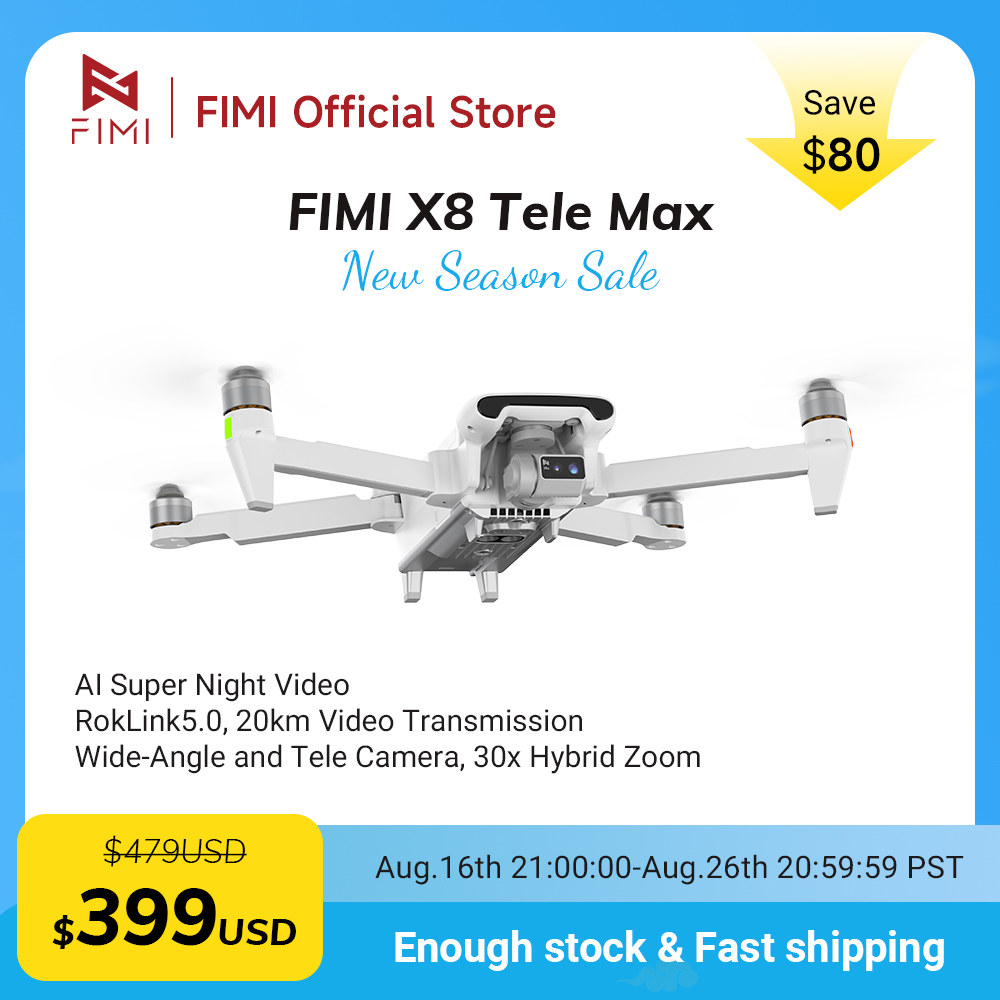 FIMI X8 Tele Max ドローン 1/2インチCM - Drone Thermal Imaging のレビューと価格